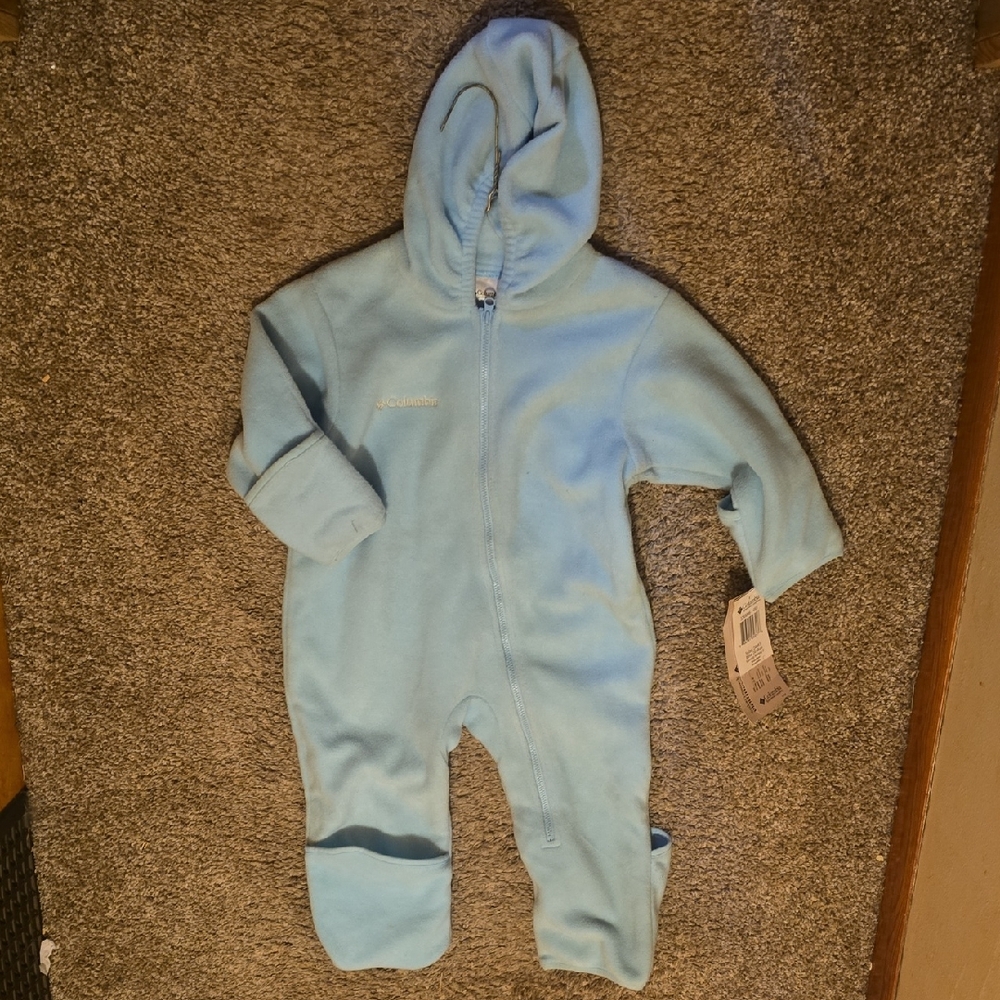 Columbia Light Blue Kids Fleece Footie